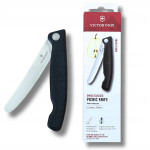 Victorinox Svačinový skládací nůž Swiss Classic 11 cm, černý, rovné ostří (6.7803.F)