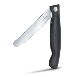 Victorinox Svačinový skládací nůž Swiss Classic 11 cm, černý, rovné ostří (6.7803.F)