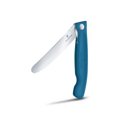Victorinox Svačinový skládací nůž Swiss Classic 11 cm, modrý, vlnkované ostří (6.7832.FC1)