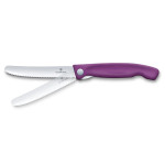Victorinox Svačinový skládací nůž Swiss Classic 11 cm, fialový, vlnkované ostří (6.7835.FC1)