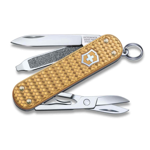 Victorinox CLASSIC PRECIOUS ALOX Brass Gold (mosazně zlatý)