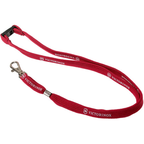 Šňůrka na krk červená Victorinox s karabinou a pojistkou