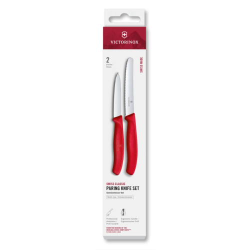 Victorinox Sada nůž na zeleninu a nůž na rajčata Swiss Classic, červená (6.7111.2C1)
