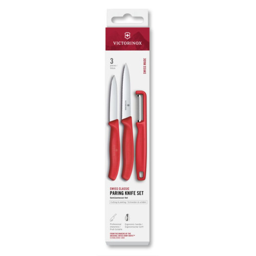 Victorinox Sada nožů a I-škrabka Swiss Classic, červená (6.7111.33C1)