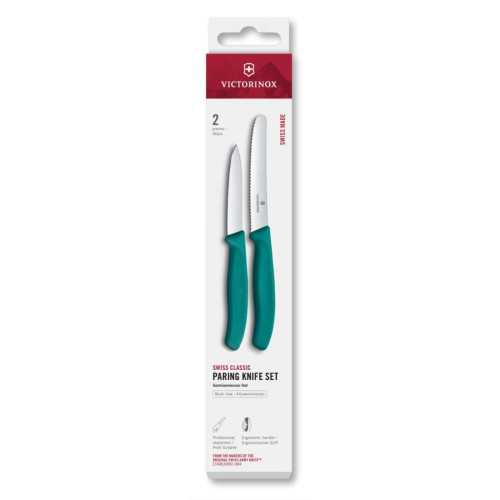 Victorinox Sada nůž na zeleninu a nůž na rajčata Swiss Classic, zelená (6.7114.2C1)