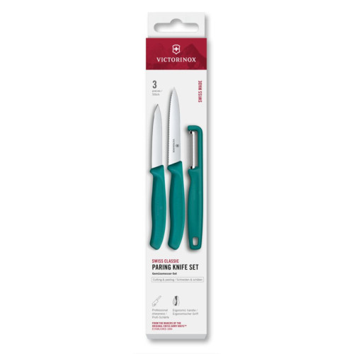 Victorinox Sada nožů a I-škrabka Swiss Classic, zelená (6.7114.33C1)