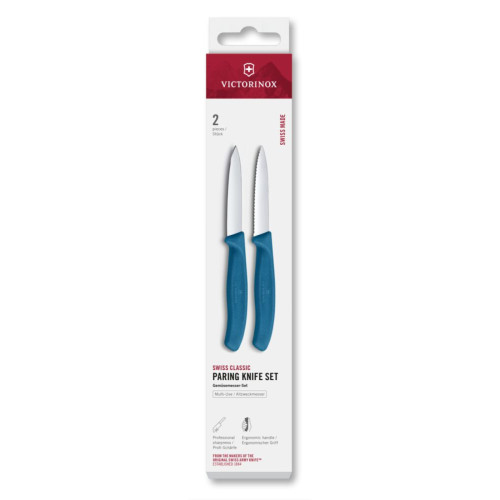 Victorinox Sada kuchyňských nožů na zeleninu 8 cm Swiss Classic, modrá (6.7692.2C1)