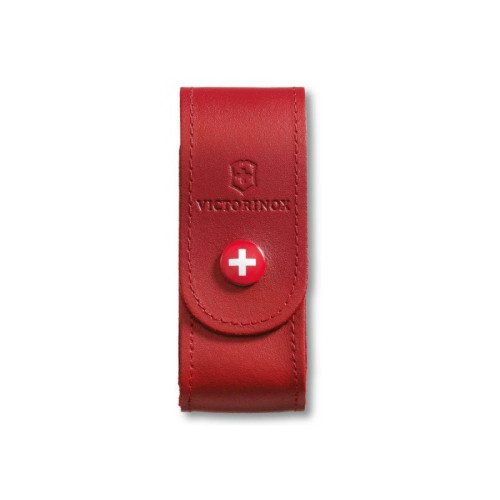 Kožené pouzdro červené na opasek Victorinox pro kapesní nože 91 mm