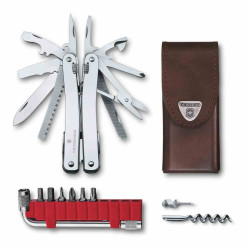 Victorinox Kleště SWISS TOOL SPIRIT X Plus s koženým pouzdrem + ráčna