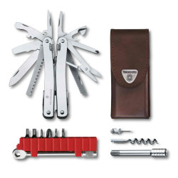 Victorinox Kleště SWISS TOOL SPIRIT X Plus Ratchet v koženém pouzdře + ráčna