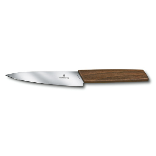 Victorinox Kuchařský nůž 22 cm Swiss Modern, dřevěná rukojeť ořech, dárková krabička (6.9010.22G)